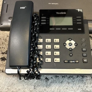 Teléfono IP con cable Yealink SIP-T42S negro con soporte y auricular - Imagen 1 de 2