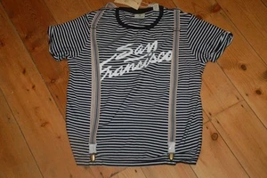 BNWT Boys Designer Scotch Shrunk & Soda Braces Stripe Tee Top 12 152cm £80 - Picture 1 of 5