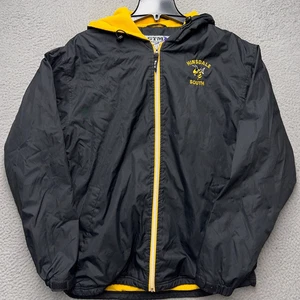 Hinsdale South Hornets Jacket Mens Medium Black Yellow GTM Sportswear Lined - Picture 1 of 12