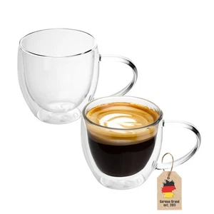 Double-walled thermo glass set 200-300ml tea glass coffee glass latte macchiato - Picture 1 of 1