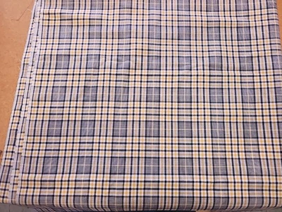 Traje vintage de poliéster a cuadros años 70 beige de 3 yardas Foto 1 de 2