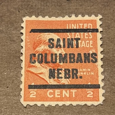 SAINT COLUMBANS NEBR DEAD OFICINA DE CORREOS JUMBO PRECANCELADO TIPO L-1 E SC 803 PB3 Foto 1 de 2