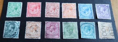 GB GV 1924-26 SG 418-429  basic set block cypher Good /Fine  used some  CDS — 第 1/4 张图片