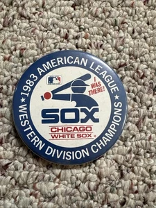 1983 ALCS Chicago White Sox Western Division Champions Logo Baseball Button - Bild 1 von 2