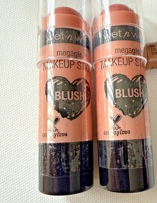 Wet n Wild MegaGlo Makeup Stick Blush – Shade 801A Peach Bums (Lot of 2) - Image 1 of 4