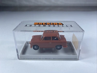 T65 BREKINA 1:87 HO PKW TRABANT Nr 27500 P50 Trabi Pappe DDR Ostauto H0 - Bild 1 von 4