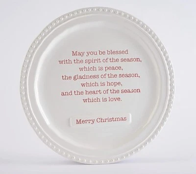 泥派圣诞祝福拼盘假日蛋糕盘女主人礼品餐盘 — 第 1/4 张图片