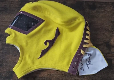 Máscara de lucha libre Lucha autografiada firmada por Talisman Sr CMLL AAA WWE AEW WCW  Foto 1 de 4