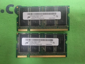 MICRON 256MB 2x128MB PC-2700 DDR SODIMM MT4VDDT1664HY-335M1 - Picture 1 of 1