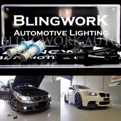 H8 BRIGHT CREE LED White Angel Eyes for BMW E92 E93 E70 E71 E60 E61 E90 E63 E64  - Image 1 of 4