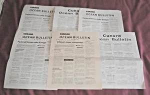 RMS QUEEN MARY & ELIZABETH. CUNARD OCEAN BULLETIN Oct 5-6 1967 & Nov 14-15 1968. - Picture 1 of 1