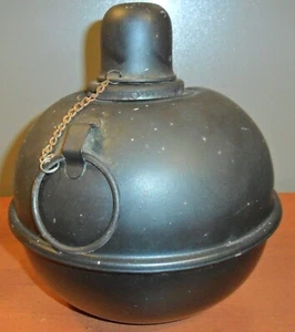 Vintage TORCH SMUDGE POT ferrovia, autostrada, strada, costruzione svasata, nero - Foto 1 di 8