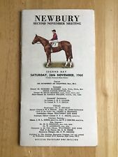Vintage Arkle Racecard Hennessy Gold Cup 26/11/1966 Stalbridge Colonist Newbury
