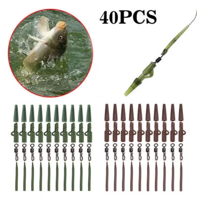 MARKENLOS 40X Lead Clip Karpfen Angel Set Safety Rig Sortiment Carp Tackle Rigs Zubehör