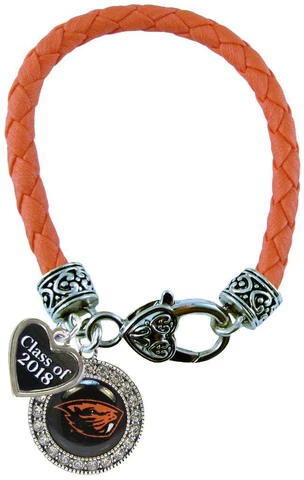 Custom Oregon State Beavers Leather Bracelet Class of 2017-2025 Graduation OSU Cover