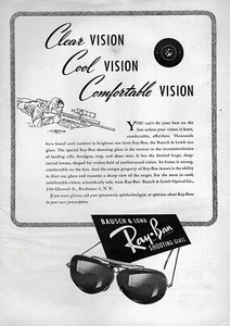 1948 Bausch & Lomb Ray-Ban Shooting Glasses Original Print Ad - Picture 1 of 1