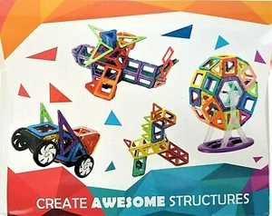 Magnetic Construction Set 55 Pcs STEM Educational Learning Creativity Kids NEW - Picture 1 of 9