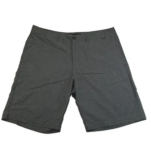 Travis Mathew Shorts Mens 38 x 9 Dark Gray Waffle Knit Flat Front Pockets Golf - Picture 1 of 12