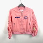 Pink slouchy 1983 vibes bomber baseball jacket size 10