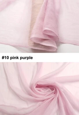 1yard X 1.3meter Mulberry Silk Chiffon Crepe Fabric Gauze Crinkled Georgette - Image 1 of 4