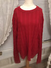 Mens Tommy Hilfger Jumper Large Red Chunky Knit