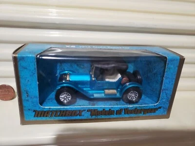 Matchbox Models of Yesteryear 1973 Y8C7 Blue 1914 STUTZ TYPE 4E ROADSTER NuBoxed - Image 1 of 4