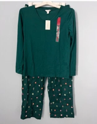 Juego de pijama adorno esmeralda Charter Club para mujer Foto 1 de 4