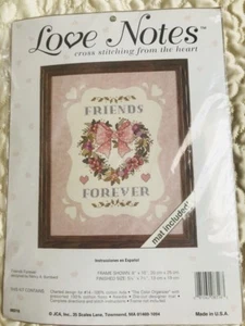 NOTE D'AMORE "Amici per sempre" Kit punto croce 5 1/4" x 7,5" - Foto 1 di 4