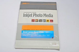 Media Street Pro Photo Royal Canvas Glossy White-8.5x11 Inkjet Paper-20 Sheets - Picture 1 of 5