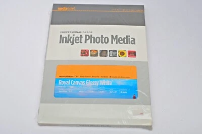 Media Street Pro Photo Royal Canvas Glossy White-8.5x11 Inkjet Paper-20 Sheets - Image 1 of 4