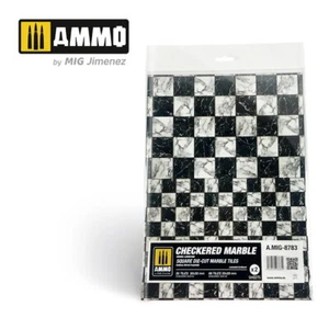 Checkered Square Die-cut Marble Tiles (2 Laminated Cardboards) - Picture 1 of 1