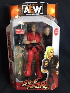 AEW Unrivaled Exclusive Street Fighter Nick Jackson as Ken Action Figure - Picture 1 of 5
