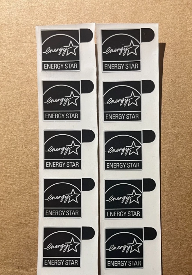 10 Piezas Pegatina para Energía Color Negro Estuche Insignia Logo Etiqueta 15mm x 15mm Foto 1 de 1