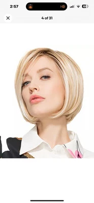 Peluca BOB corte liso de TRESSALLURE ¡Rubia! Heat-Friendly, MonoTop + Encaje Pies NUEVO Foto 1 de 4