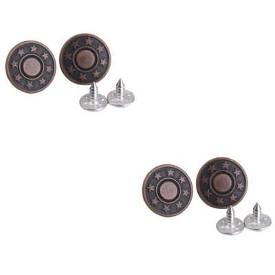  100 Sätze 17mm No-SEW-Stern-Muster-Tack-Snap-Jeans-Knöpfe mit Schraube (rotes - Bild 1 von 4