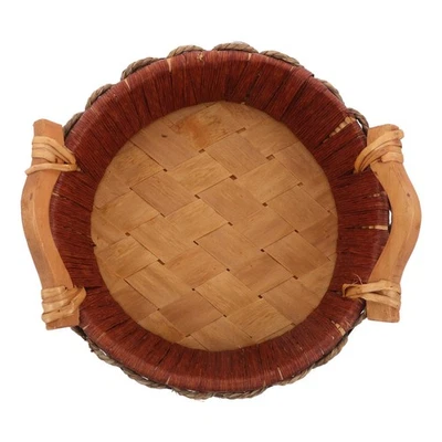  Cestino per il pane in vimini: vassoio da portata in rattan intrecciato a mano - Immagine 1 di 4