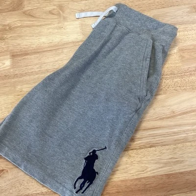 Polo Ralph Lauren Boys Gray Heather Big Pony French Terry Shorts Small (8) - Image 1 of 4