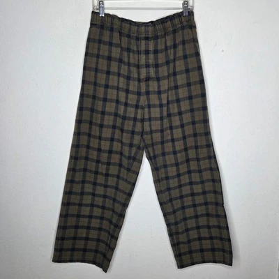 Calça Filson Masculina Grande Marrom Preto Búfalo Xadrez Lounge Dormir Cintura Elástica - Imagem 1 de 4