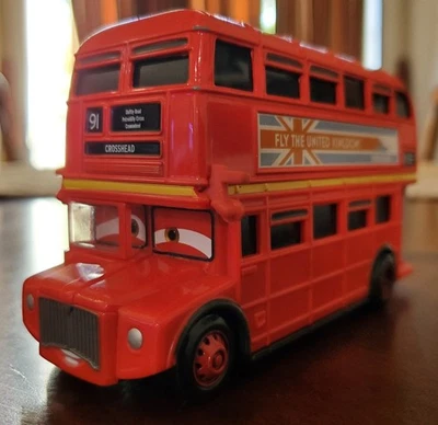 Disney Pixar Cars - FLY THE UNITED KINGDOM TRAFALGEAR" Bus  - (GREAT, Pre-Owned) - Image 1 of 4