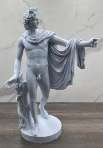 GRIECHISCHE SKULPTUR APOLLO BELVEDERE 14,4 ZOLL / 365 MM, MUSEALE REPRODUKTION - Bild 1 von 7
