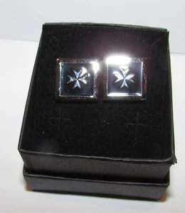 Herren Manschettenknöpfe Ritter Malteserorden Stahl - Bild 1 von 4