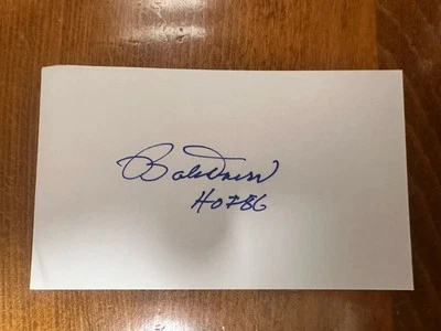 Bobby Doerr Hall Of Fame Boston Red Sox Autographed 3x5 Signature Cut - Image 1 of 4