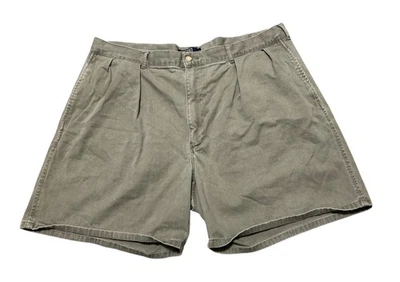 Винтажные мужские шорты Polo Ralph Lauren 38 сухие товары стирка оливковые плиссированные 6 дюймов 80-е - Изображение 1 из 4