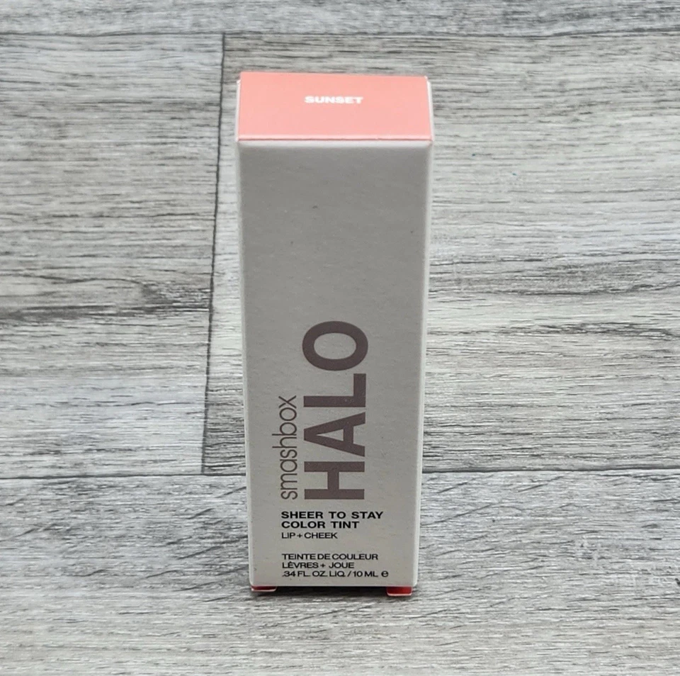 Smashbox Halo Sheer To Stay Crema para mejillas + tinte de labios (puesta de sol) 10 ml/.34 fl oz Foto 1 de 4