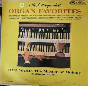 Jack Ward Most-Requested Organ Favorites RCA Camden Vinyl LP CAL 779 1963 - Picture 1 of 2
