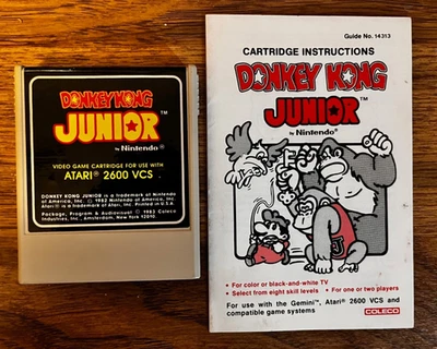 1983 * NINTENDO * COLECO * DONKEY KONG JUNIOR con MANUAL * ATARI 2600 VCS Foto 1 de 2