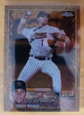 2023 TOPPS CHROME GILDED COLLECTION CRAIG BIGGIO GOLD ETCH 58/99- HOUSTON ASTROS