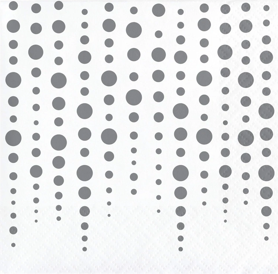 Sparkle & Shine Silver Wedding Anniversary Party Paper Beverage Napkins - Image 1 of 1