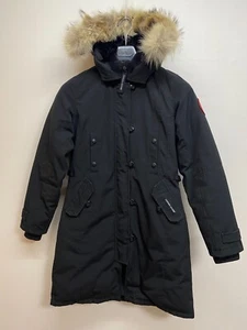 Canada Goose Womens Kensington Fur Hooded Parka Coat Jacket Size XS Black - Picture 1 of 12