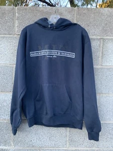 MIT Massachusetts Institute Of Technology Hoodie Unisex Medium Blue Champion - Picture 1 of 8